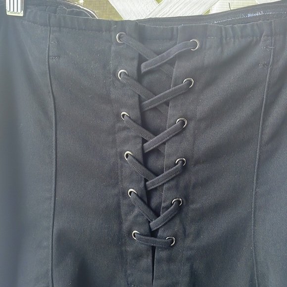 Wild Fable Twill Sleeveless Lace-Up Back Tube Mini Dress - Picture 6 of 13